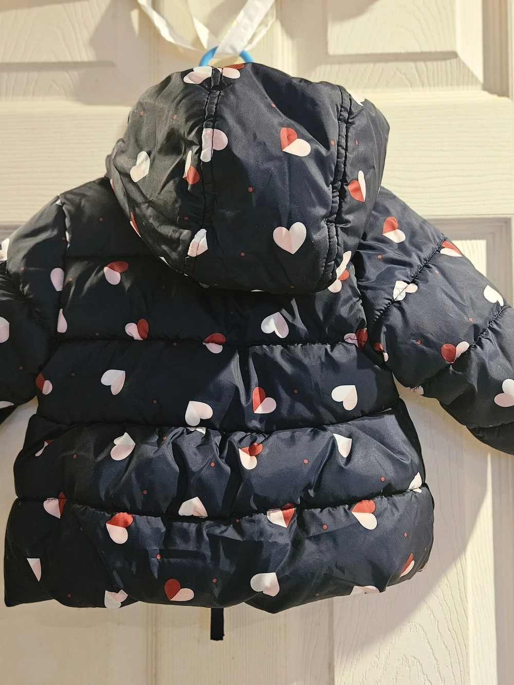 Baby girls Wonder Nation Heart Print Puffer Jacket size 6-9 months